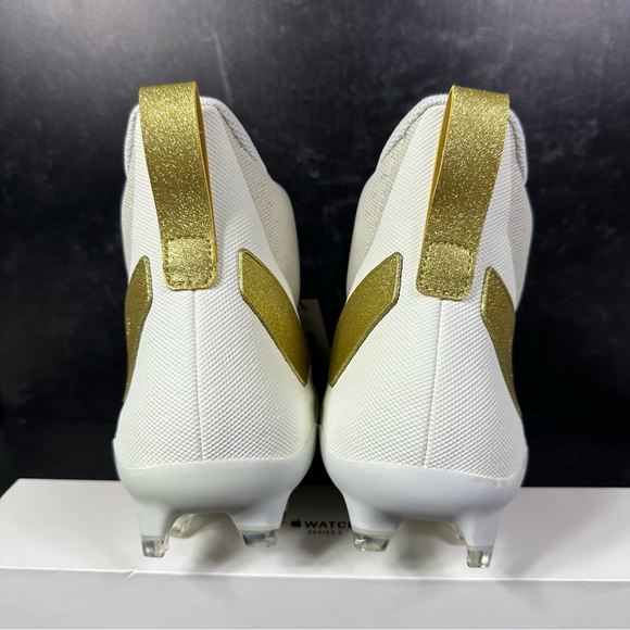ADIZERO CHAOS SPEED CORONATION OFF WHITE GOLD METALLIC CLOUD MEN FOOTBALL CLEATS - Picture 3 of 10